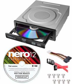 img 2 attached to 📀 Lite-On 24X SATA Internal DVD+/-RW Drive IHAS124-14 with Nero 12 Essentials Burning Software and Sata Cable Kit: A Complete DVD Burning Solution