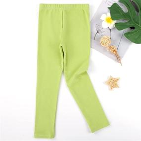 img 1 attached to Auranso Toddler Leggings Length Cotton Girls' Clothing : Leggings