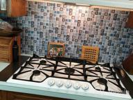 img 1 attached to Removable Self-Adhesive Matte Wallpaper For Kitchen And Bathroom - Abyssaly Mosaic Paper Peel And Stick Wallpaper In Blue - Ideal For Counters And Shelves - Size: 15.7" X 78.7 review by Madansaireddy Aldridge