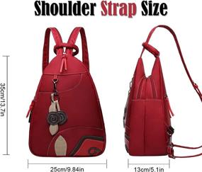 img 2 attached to Eshow Backpack Crossbody Mulitifunctional Shoulder Women's Handbags & Wallets ~ Fashion Backpacks