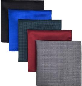 img 4 attached to 🧣 Variety Pack of Stylish Pocket Square Handkerchiefs - Essential Men's Accessories!