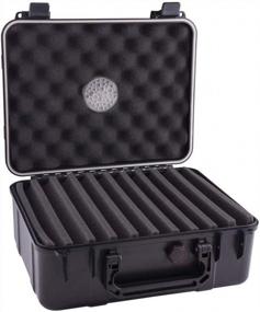 img 1 attached to Xikar 250Xi Black Cigar Travel Case - Holds 40 Cigars, Watertight And Crushproof With Humidifier Included