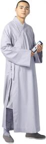img 3 attached to Cotton Shaolin Monk Robe Kung Fu Uniform Martial Arts Gown Summer Buddhist Clothing ZooBoo