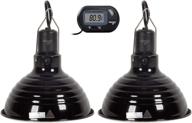 🦎 wacool reptile lamp fixture pack of 2 with thermometer – ultimate reptile light fixture and temperature gauge for optimal heat and uvb exposure (8.5inch) logo