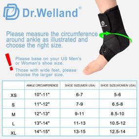 img 2 attached to Adjustable Figure 8 Straps Ankle Brace Stabilizer With Breathable Material - Dr. Welland Quick Lace Up Support For Sprained Left And Right Foot Inversion/ Reversion Control.