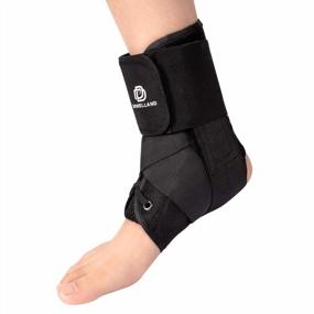 img 3 attached to Adjustable Figure 8 Straps Ankle Brace Stabilizer With Breathable Material - Dr. Welland Quick Lace Up Support For Sprained Left And Right Foot Inversion/ Reversion Control.