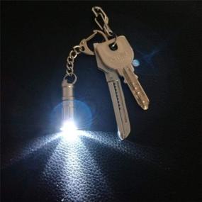 img 3 attached to 🔦 Ultra-Compact Keychain Flashlight Duo: Micro Mini LED Torch Set for EDC, Emergencies & More (Black/White 2PCS)