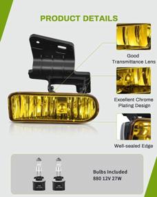 img 3 attached to AUTOSAVER88 Yellow Halogen Fog Lights 880 - 12V 27W Lamp Compatible With Chevy Silverado 1999-2002, Suburban 2000-2006, And Chevy Tahoe 2000-2006