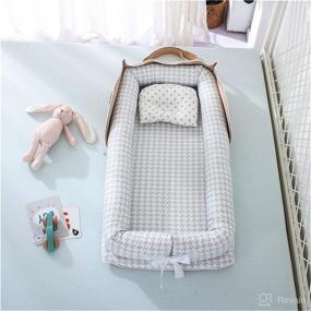 img 2 attached to 👶 Abreeze Baby Bassinet for Bed - Convenient Bedside Baby Nest Sleeper for Co-Sleeping - 100% Cotton Portable Crib with Bag - Suitable for Bedroom/Travel 0-24 Months