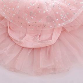 img 2 attached to Блестящее балетное платье-пачка с трико с юбкой и длинными рукавами - с подкладкой спереди для девочек от Dancina