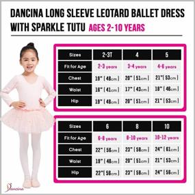 img 1 attached to Sparkle Tutu Ballet Dress With Skirted Leotard And Long Sleeves - Front Lined For Girls By Dancina