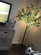 img 1 attached to Bring Elegant Ambiance To Any Space With Lightshare'S 5FT Lighted Eucalyptus Tree: Ideal For Weddings, Holidays, Parties & More! review by Amanda Brown