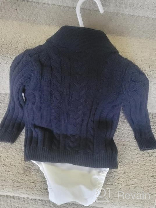 img 1 attached to Feidoog Baby Boys V-Neck Cardigan Crochet Sweater Knit Button Pullover Sweatshirt Toddler review by Mark Vazquez