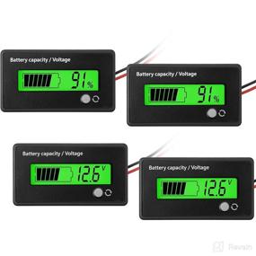 img 4 attached to 2 Pieces Golf Cart Battery Meter Battery Indicator Voltage Meter DC 12V 24V 36V 48V 72V With Alarm