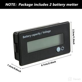 img 3 attached to 2 Pieces Golf Cart Battery Meter Battery Indicator Voltage Meter DC 12V 24V 36V 48V 72V With Alarm