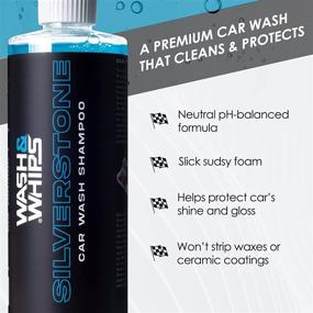 img 2 attached to 🚗 WASH&amp;WHIPS pH Balanced Car Wash Shampoo – Grime & Dirt Eliminator Without Paint Scratches, Enhanced Formula for Snow Foam Cannon, Foam Gun, Pressure Washer &amp; 5 Gallon Wash Bucket – Spot-Free Auto Detergent, 16 fl oz