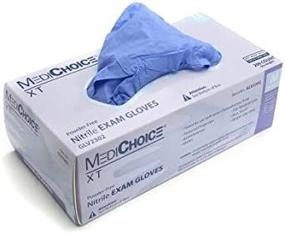 img 2 attached to MediChoice Next Gen Nitrile XT Exam Gloves - Powder-Free, Textured, 9.5-Inch Cuff, Blue, Medium (Box Of 200)