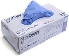 img 4 attached to MediChoice Next Gen Nitrile XT Exam Gloves - Powder-Free, Textured, 9.5-Inch Cuff, Blue, Medium (Box Of 200)