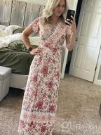 img 1 attached to Women'S Summer Wrap Dress: Bohemian Floral Print, V-Neck High Split Maxi - S-XL review by Eric Schwalbe