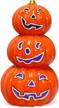 spooky fun: dreamade ceramic pumpkin lamp with 7 flash modes for halloween décor logo