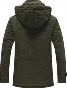 img 3 attached to WenVen Men'S Winter Thicken Cotton Parka Jacket Warm Coat With Removable Hood