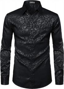 img 3 attached to ZEROYAA Floral Sleeve Jacquard ZLCL24 Black
