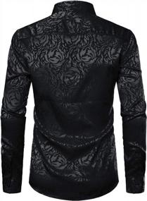 img 2 attached to ZEROYAA Floral Sleeve Jacquard ZLCL24 Black