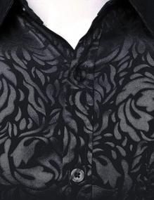 img 1 attached to ZEROYAA Floral Sleeve Jacquard ZLCL24 Black
