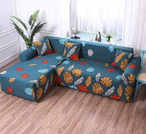 img 3 attached to Printed L-Shape Sectional Sofa Slipcover - 2 Piece Couch Protector Cover For 2-Piece Sectional Couch - Pattern #20, Size Small - From WOMACO