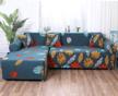 printed l-shape sectional sofa slipcover - 2 piece couch protector cover for 2-piece sectional couch - pattern #20, size small - from womaco logo