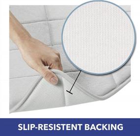 img 1 attached to Коврик для ванной Soft Step Premium с эффектом памяти - супервпитывающий, нескользящий, можно стирать в машине, быстросохнущий коврик для ванной комнаты, 22 x 36 дюймов, цвет слоновой кости