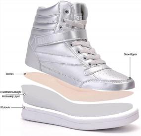 img 1 attached to UBFEN High Top Sneaker Ankle Boots With 5.5Cm Hidden Wedge And Platform Heel For Women'S Fashion, Casual Sports, And Elevated Style