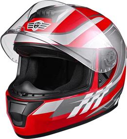 img 1 attached to AHR Full Face Motorcycle Helmet Lightweight Street Bike Helmet Touring Racing RUN-F3 DOT Approved (Red