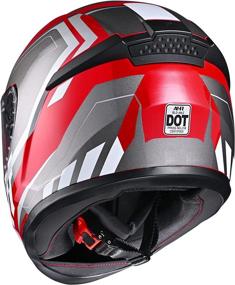 img 3 attached to AHR Full Face Motorcycle Helmet Lightweight Street Bike Helmet Touring Racing RUN-F3 DOT Approved (Red