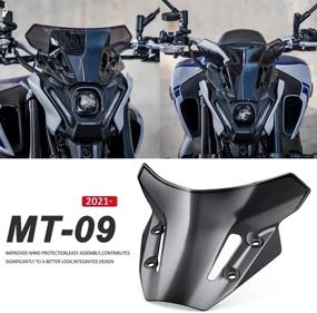 img 4 attached to Upgraded Wind Deflectors for YAMAHA MT-09 MT09 SP FZ-09 FZ09 Motorcycle Windshield Windscreen Accessories 2021 2022