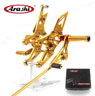 🏍️ arashi(version 2.0) adjustable rearsets for yamaha yzf r1 2007 2008 - motorcycle accessories foot pegs footrests rear set - yzf-r1 gold 07 08 логотип