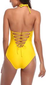 img 2 attached to Smismivo Swimwear Slimming Swimsuit Control Women's Clothing ~ Swimsuits & Cover Ups