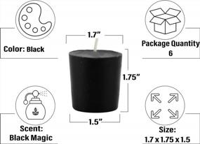 img 2 attached to Испытайте чары CandleNScent Ароматические свечи Votive Black Magic со временем горения 15 часов - 6 шт., Сделано в США!
