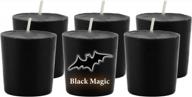 испытайте чары candlenscent ароматические свечи votive black magic со временем горения 15 часов - 6 шт., сделано в сша! логотип