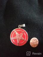 img 1 attached to Satanic Symbol Pendant - PJ Jewelry Lucifer Sigil Necklace, Stainless Steel Seal with Free 20" Chain review by Kevin Huot