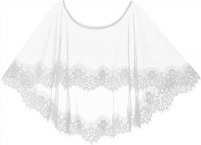 img 3 attached to Lace Embroidered Wedding Shrug For Women By Abaowedding: The Perfect Bolero Wrap