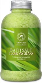 img 4 attached to 21.16 Oz Sea Salt Bath With Natural Essential Lemongrass Oil For Sleep, Body Care, Wellness, Beauty, Relaxation And Aromatherapy Spa Supplement