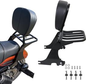 img 3 attached to 🛡️ KOLEMO Low Sissy Bar Backrest & Luggage Rack: Docking Hardware for Sportster XL 883 1200 (2004-2022)