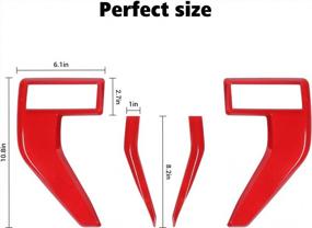 img 1 attached to 4Pcs Red Voodonala Ford F150 2021+ 2022 Side Vent Cover Fender Badge Emblem Trim Accessories