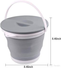 img 2 attached to 🚰 Ahyuan Collapsible Water Bucket: Portable, Multifunctional, and Space-saving Gray Water Container for RV, Camping, Marine, and Outdoor Activities