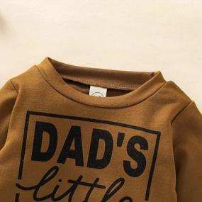 img 2 attached to Newborn Infant Baby Boys Pullover Dad'S Little Dude Sweatshirt Long Sleeve Casual Sweater Fall Clothes