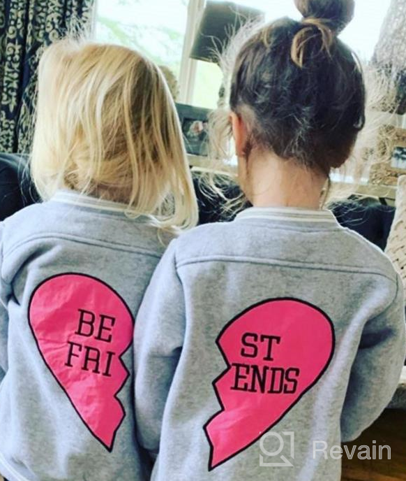 img 1 attached to ❤️ Fleece Jacket for Toddler Girls and Boys: Long Sleeve Outerwear with Best Friend Heart Print review by Ethan Carpenter