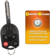 high-quality keyless entry remote key fob for 00-16 ford 🔑 lincoln mercury mazda - oucd6000022 164-r7043 - uncut 4 button design logo