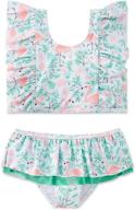 swimsobo toddler girls swimsuits: adorable flutter sleeve two-pieces for quick dry swimwear 1-8t logo