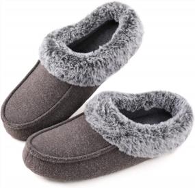 img 4 attached to Soft Plaid Slippers For Women With Memory Foam And Faux Fur Lining By ULTRAIDEAS - Ultimate Comfort